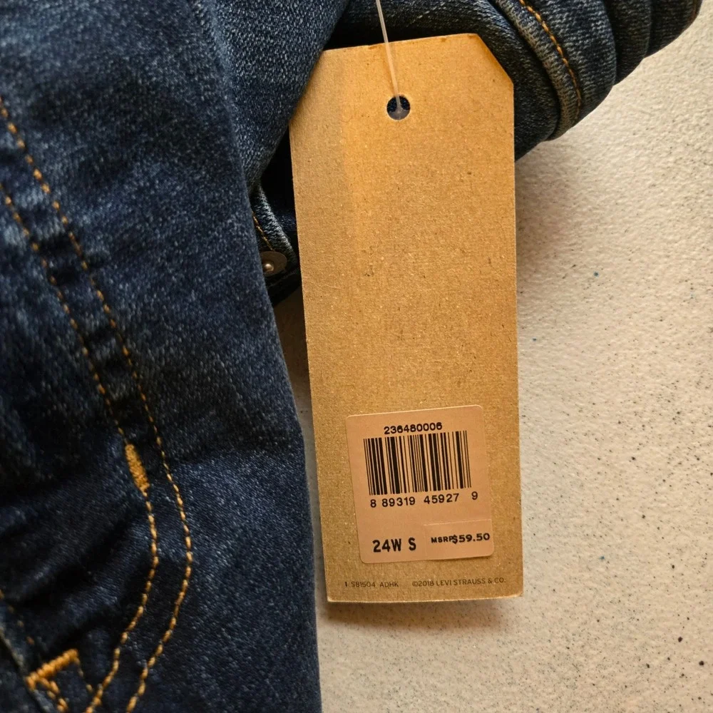 Levi Strauss & Co 414 Classic Straight Mid Rise Easy Through Hip Thigh Jeans 24W